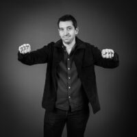 FRANCE - BORN IN PPM France, Paris, 2023-02-06. Portrait issu du projet BORN IN PPM de Mary-Lou Mauricio. La concentration en CO2 dans l'atmosphère se mesure en « Parties Par Million ». Depuis la révolution industrielle, ce taux ne cesse d’augmenter, de plus en plus vite contribuant fortement au réchauffement climatique. C'est un marqueur tangible de notre relation au changement climatique. Le participant pose avec le taux de PPM de son année de naissance et témoigne par sa posture de son ressenti face au dérèglement climatique. Photographie par Mary-Lou Mauricio / Hans Lucas. USAGE PERSONNEL SEULEMENT. POUR TOUTE PUBLICATION PRESSE OU USAGE COMMERCIAL CONTACTER L’AUTEURE MARY LOU MAURICIO. +33 6 16 97 36 94 / marylou.mauricio@icloud.com
France, Paris, 2023-02-06.  Portrait from the BORN IN PPM project by Mary-Lou Mauricio. The concentration of CO2 in the atmosphere is measured in "Parts Per Million". Since the industrial revolution, this rate has been increasing at an ever faster rate, contributing strongly to global warming. It is a tangible marker of our relationship to climate change. The participant poses with the PPM of his year of birth and shows by his posture how he feels about climate change. Photography by Mary-Lou Mauricio / Hans Lucas. PERSONNAL USE ONLY. FOR ANY PRESS PUBLICATION OR COMMERCIAL USE, PLEASE CONTACT THE AUTHOR MARY LOU MAURICIO. +33 6 16 97 36 94 / marylou.mauricio@icloud.com